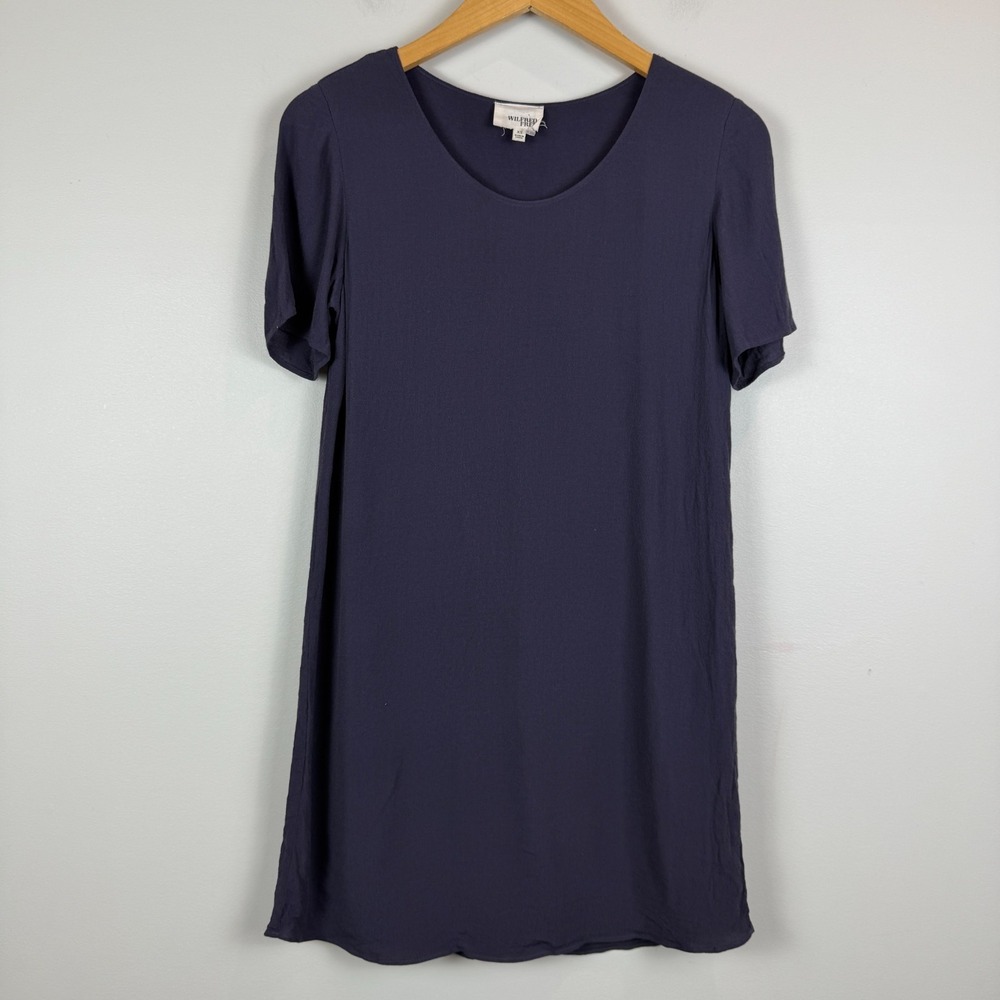 Aritzia‎ Wilfred Free Dress Womens XS Purple Crepe Scoop Neck Casual Lightweight